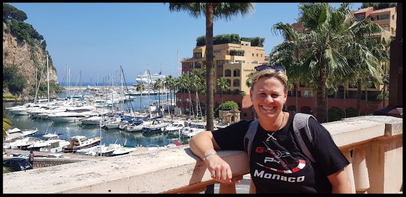 Anita in Monaco.