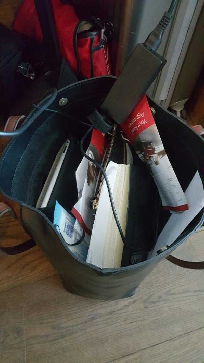 Clutter in a handbag